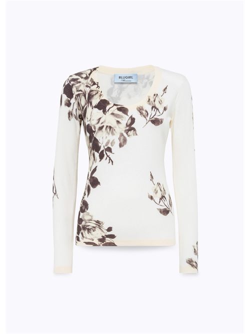 Maglia con stampa a fiori BLUGIRL BLUMARINE | RF5070MAB01/P9094